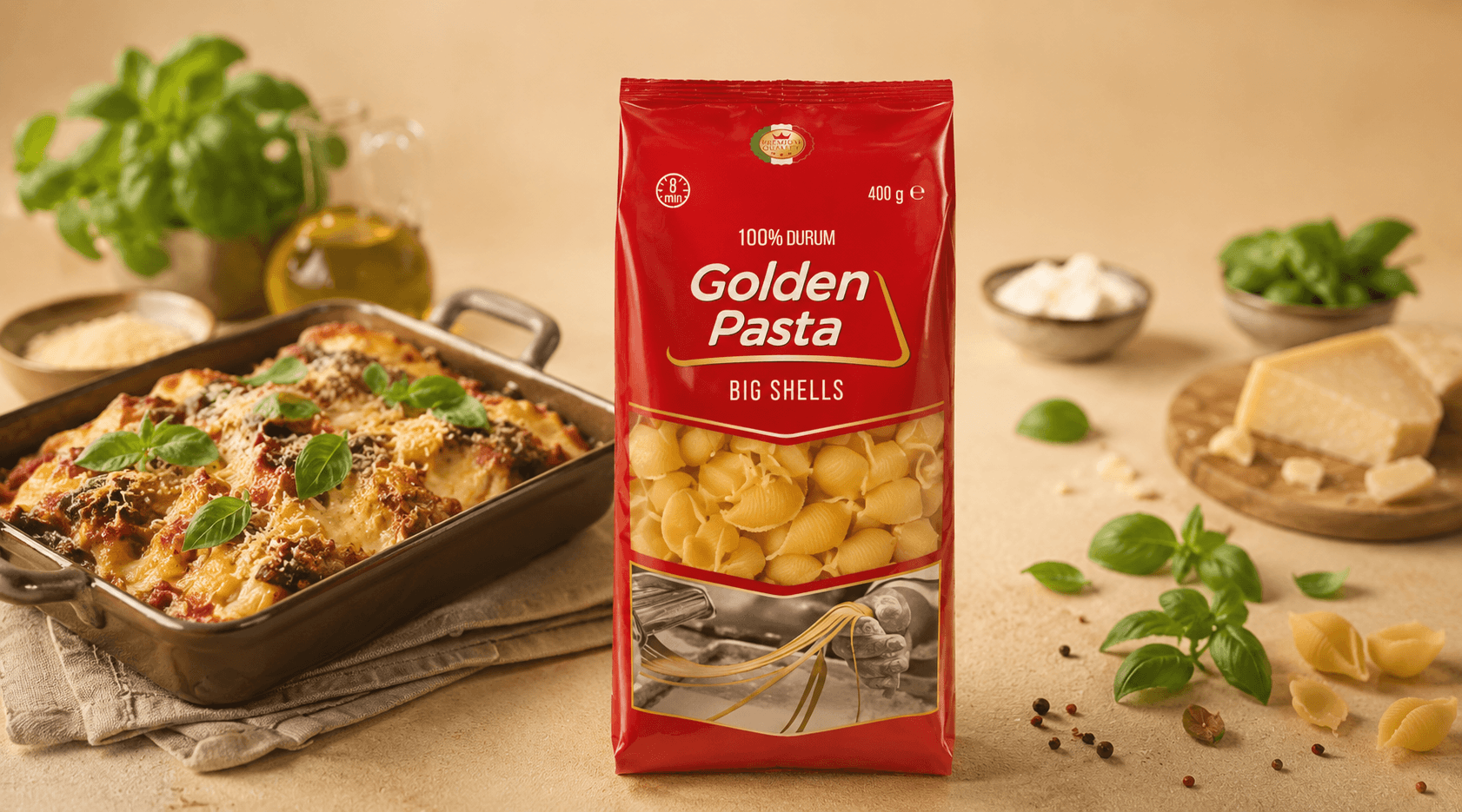 Golden Pasta Conchiglie